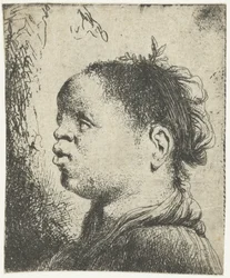Femme noire, vers 1650 (eau-forte)