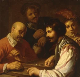 Joueurs de tric-trac dans une auberge, vers 1623-1625