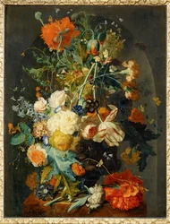 Vase des fleurs dans une niche ...