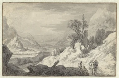 Paysage de montagne avec une vallée fluviale