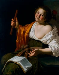 Jeune fille à la flûte, vers 1630 (huile sur toile)