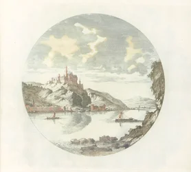 Vue du château Rheinfels sur le Rhin