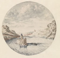 Vue du château de Pfalzgrafenstein près de Kaub