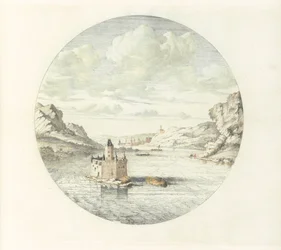 Vue du château Pfalzgrafenstein près de Kaub