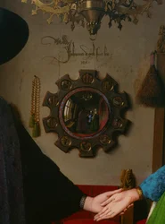 Mariage Arnolfini (détail du miroir, 1434)