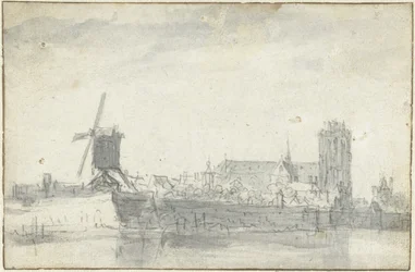 Vue de Dordrecht depuis l