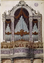 Orphelins chantant, orgue du chœur de l