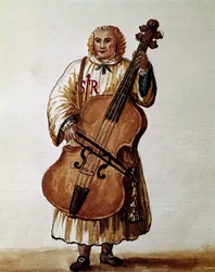 Musicien de rue (musicien ambulant) Dessin à l
