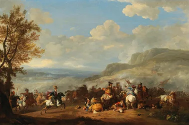 Escarmouche de cavalerie entre Turcs et Européens
