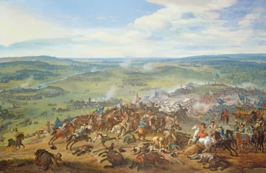 La Bataille de Blenheim, près de Hochstadt (Bavière), 1704