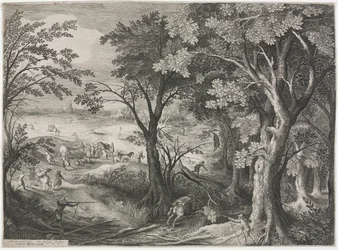 Paysage avec Voyageurs Attaqués par une Bande de Brigands