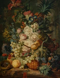 Nature morte avec fruits et fleurs