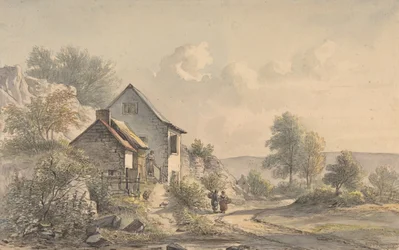 Scène de Village avec Personnages