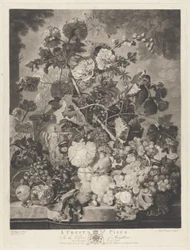 Une pièce de fruits, gravée par Richard Earlom, 1781