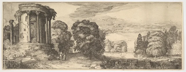 Le temple de la Sibylle à Tivoli des Paysages et Ruines