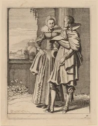 Deux figures en costume
