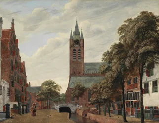 Vue du canal Oude Delft, Delft, vers 1660
