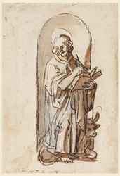 Saint Luc dans une niche