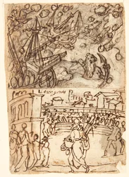 Page de carnet de croquis avec Cyclope