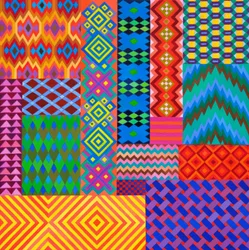 Motifs textiles, 2024(huile sur toile)