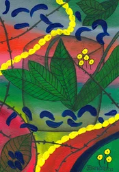 Plante en pot éclatante
