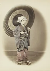 Femme japonaise avec parapluie