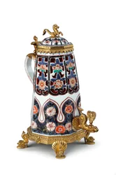 Une rare cafetière Imari élégamment montée et couvercle