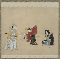 Garçon exécutant une danse Narihira, période Edo