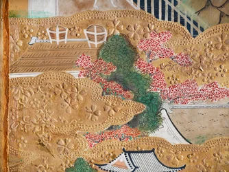 Osakazu Byobu - Paravent japonais à huit panneaux (peinture)