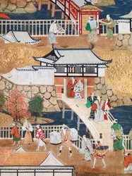 Osakazu Byobu - Paravent japonais à huit panneaux (peinture)