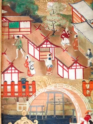 Osakazu Byobu - Paravent japonais à huit panneaux (peinture)