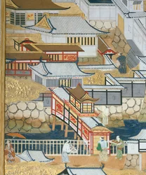 Osakazu Byobu - Paravent japonais à huit panneaux (peinture)