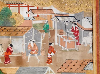 Osakazu Byobu - Paravent japonais à huit panneaux (peinture)