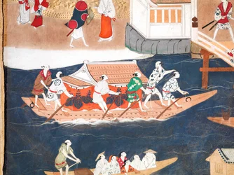 Osakazu Byobu - Paravent japonais à huit panneaux (peinture)