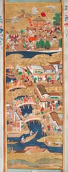 Osakazu Byobu - Paravent japonais à huit panneaux (peinture)