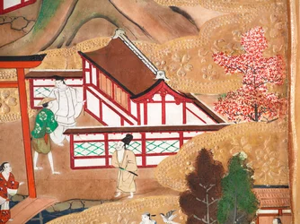Osakazu Byobu - Paravent japonais à huit panneaux (peinture)