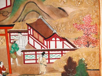 Osakazu Byobu - Paravent japonais à huit panneaux (peinture)