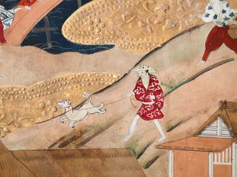 Osakazu Byobu - Paravent japonais à huit panneaux (peinture)