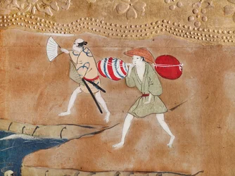 Osakazu Byobu - Paravent japonais à huit panneaux (peinture)