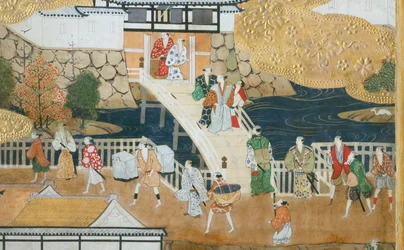 Osakazu Byobu - Paravent japonais à huit panneaux (peinture)
