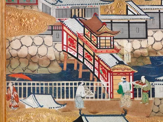 Osakazu Byobu - Paravent japonais à huit panneaux (peinture)