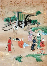 Le Moine Shogaku attaqué par des brigands