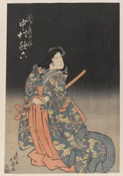Personnage théâtral masculin avec épée