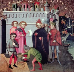 La multiplication du blé, du retable de Saint-Nicolas de Bari