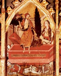 Retable de la Vierge : détail de la Résurrection