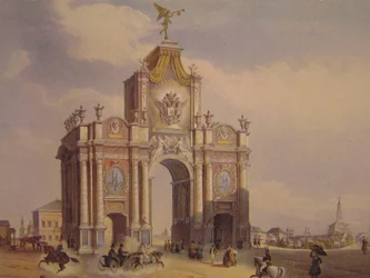 Portes rouges à Moscou