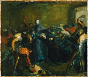 Monseigneur Darboy in prison (oil on canvas)