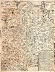 Carte du Comté de Boulogne (France)