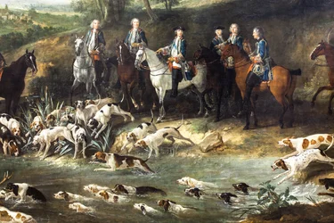 Louis XV chassant le cerf dans la forêt de Saint-Germain, 1730 (huile sur toile)