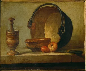 Le chaudron de cuivre ... (huile sur toile)